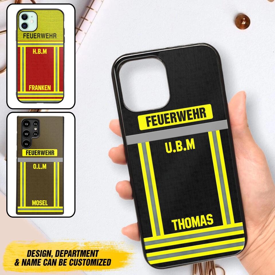 Personalized German Firefighter Phone Case Printed 22OCT-DT10