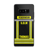 Personalized German Firefighter Phone Case Printed 22OCT-DT10