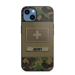 Personalized Swiss Veterans/Soldier Camo Phone Case Printed 22OCT-HY11