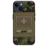 Personalized Swiss Veterans/Soldier Camo Phone Case Printed 22OCT-HY11