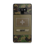 Personalized Swiss Veterans/Soldier Camo Phone Case Printed 22OCT-HY11