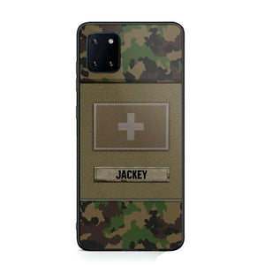 Personalized Swiss Veterans/Soldier Camo Phone Case Printed 22OCT-HY11