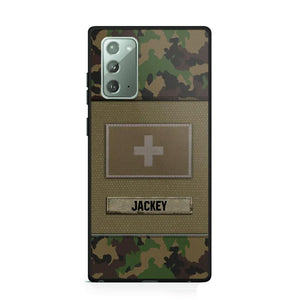 Personalized Swiss Veterans/Soldier Camo Phone Case Printed 22OCT-HY11