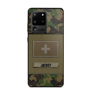 Personalized Swiss Veterans/Soldier Camo Phone Case Printed 22OCT-HY11