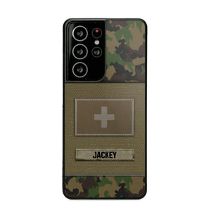 Personalized Swiss Veterans/Soldier Camo Phone Case Printed 22OCT-HY11