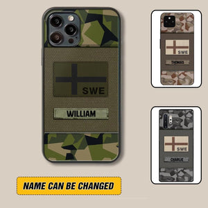 Personalized Swedish Veterans/Soldier Camo Phone Case Printed 22OCT-HY11