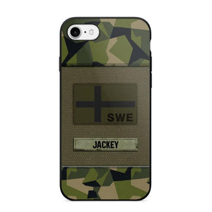 Personalized Swedish Veterans/Soldier Camo Phone Case Printed 22OCT-HY11