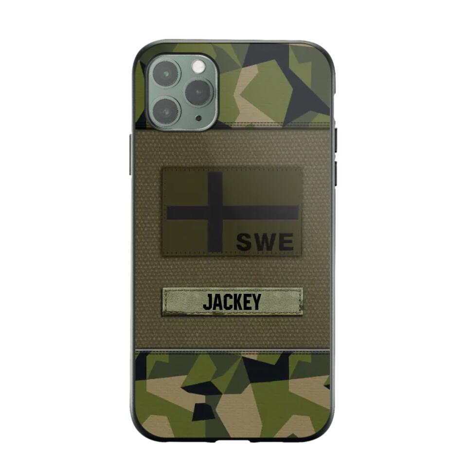 Personalized Swedish Veterans/Soldier Camo Phone Case Printed 22OCT-HY11