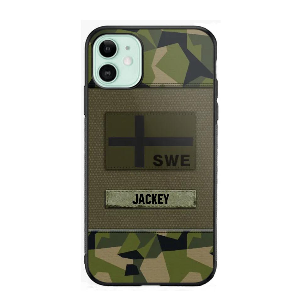 Personalized Swedish Veterans/Soldier Camo Phone Case Printed 22OCT-HY11