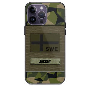 Personalized Swedish Veterans/Soldier Camo Phone Case Printed 22OCT-HY11