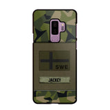 Personalized Swedish Veterans/Soldier Camo Phone Case Printed 22OCT-HY11