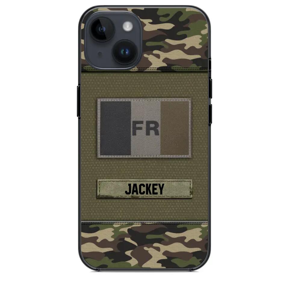 Personalized French Veterans/Soldier Camo Phone Case Printed 22OCT-HY11