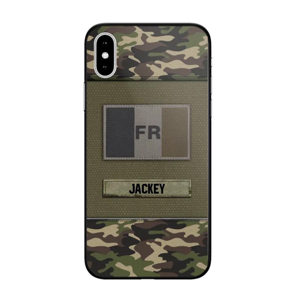 Personalized French Veterans/Soldier Camo Phone Case Printed 22OCT-HY11