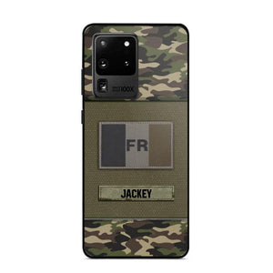 Personalized French Veterans/Soldier Camo Phone Case Printed 22OCT-HY11