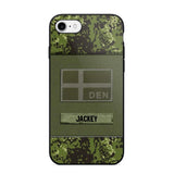 Personalized Danish Veterans/Soldier Camo Phone Case Printed 22OCT-HY11