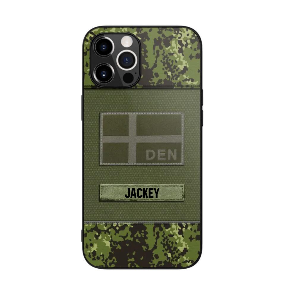 Personalized Danish Veterans/Soldier Camo Phone Case Printed 22OCT-HY11