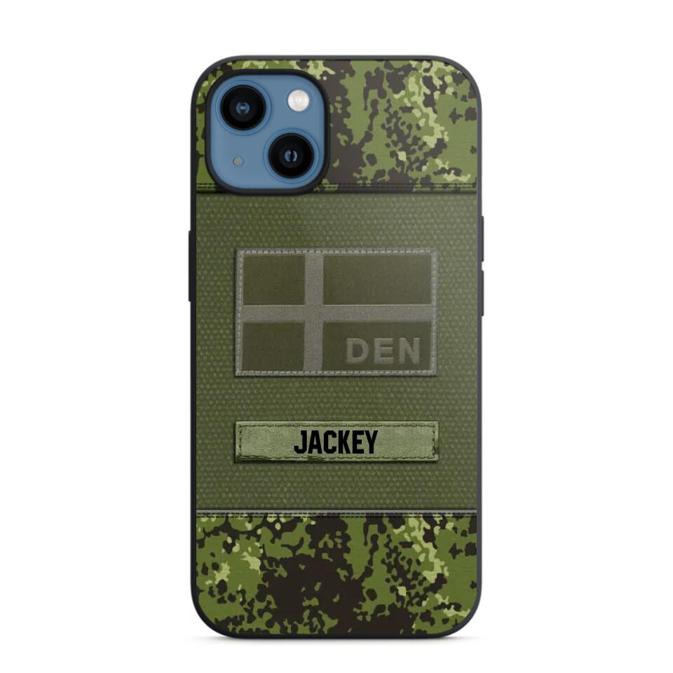 Personalized Danish Veterans/Soldier Camo Phone Case Printed 22OCT-HY11