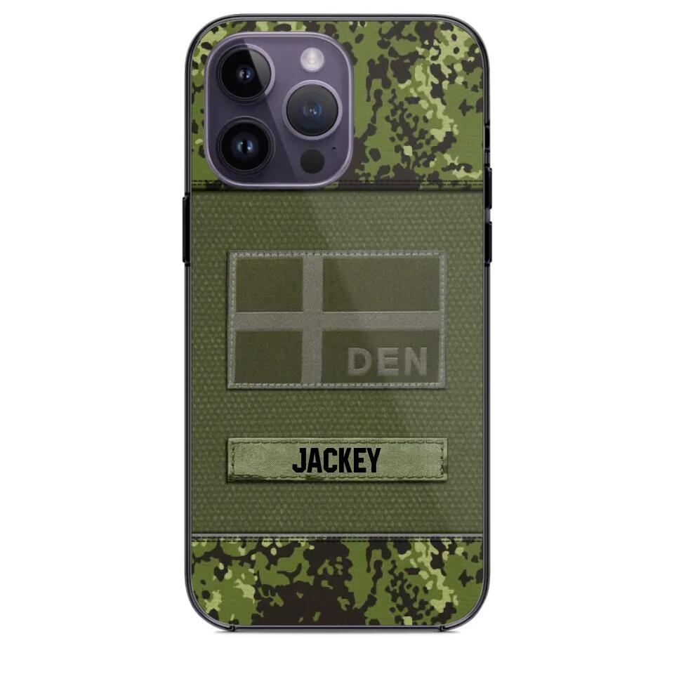 Personalized Danish Veterans/Soldier Camo Phone Case Printed 22OCT-HY11