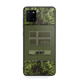 Personalized Danish Veterans/Soldier Camo Phone Case Printed 22OCT-HY11