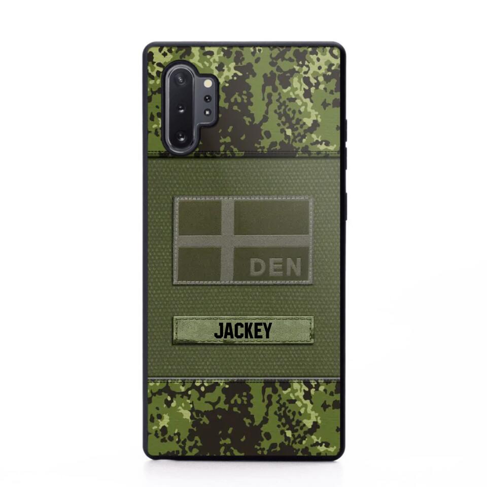 Personalized Danish Veterans/Soldier Camo Phone Case Printed 22OCT-HY11