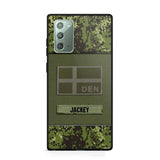 Personalized Danish Veterans/Soldier Camo Phone Case Printed 22OCT-HY11