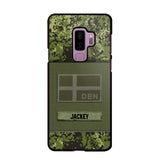 Personalized Danish Veterans/Soldier Camo Phone Case Printed 22OCT-HY11