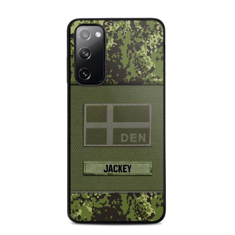 Personalized Danish Veterans/Soldier Camo Phone Case Printed 22OCT-HY11