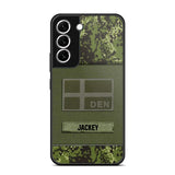 Personalized Danish Veterans/Soldier Camo Phone Case Printed 22OCT-HY11