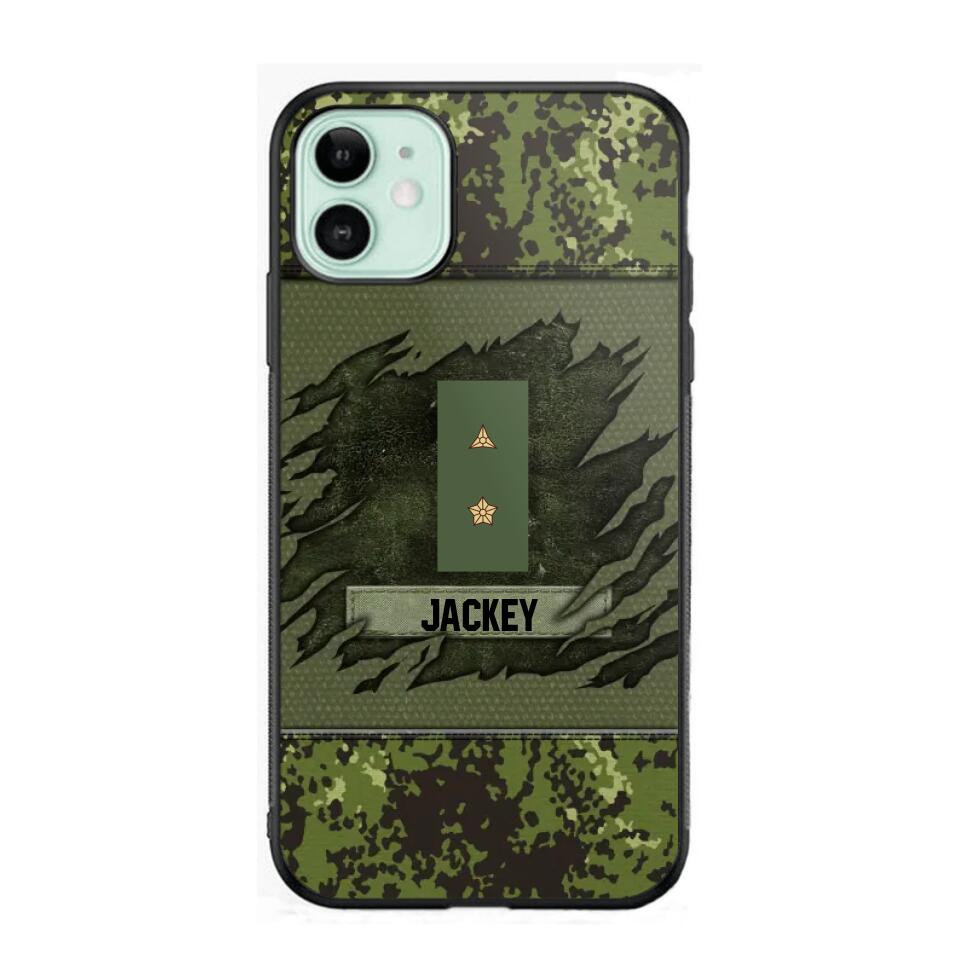 Personalized Danish Veterans/Soldier Phone Case Printed 22OCT-HY11