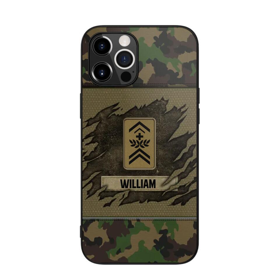 Personalized Swiss Veterans/Soldier Phone Case Printed 22OCT-HY11