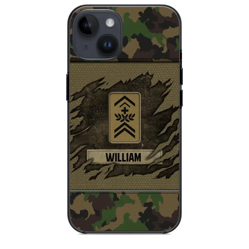 Personalized Swiss Veterans/Soldier Phone Case Printed 22OCT-HY11