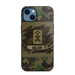 Personalized Swiss Veterans/Soldier Phone Case Printed 22OCT-HY11