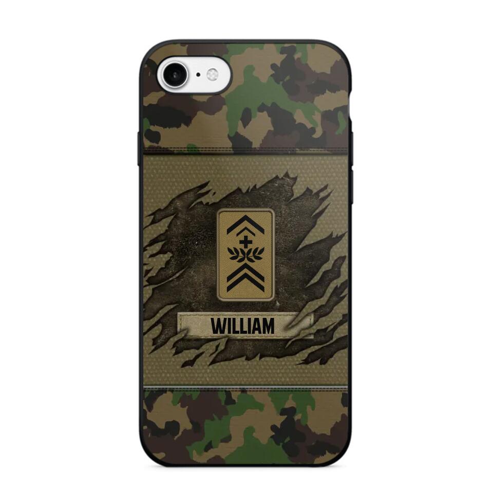 Personalized Swiss Veterans/Soldier Phone Case Printed 22OCT-HY11