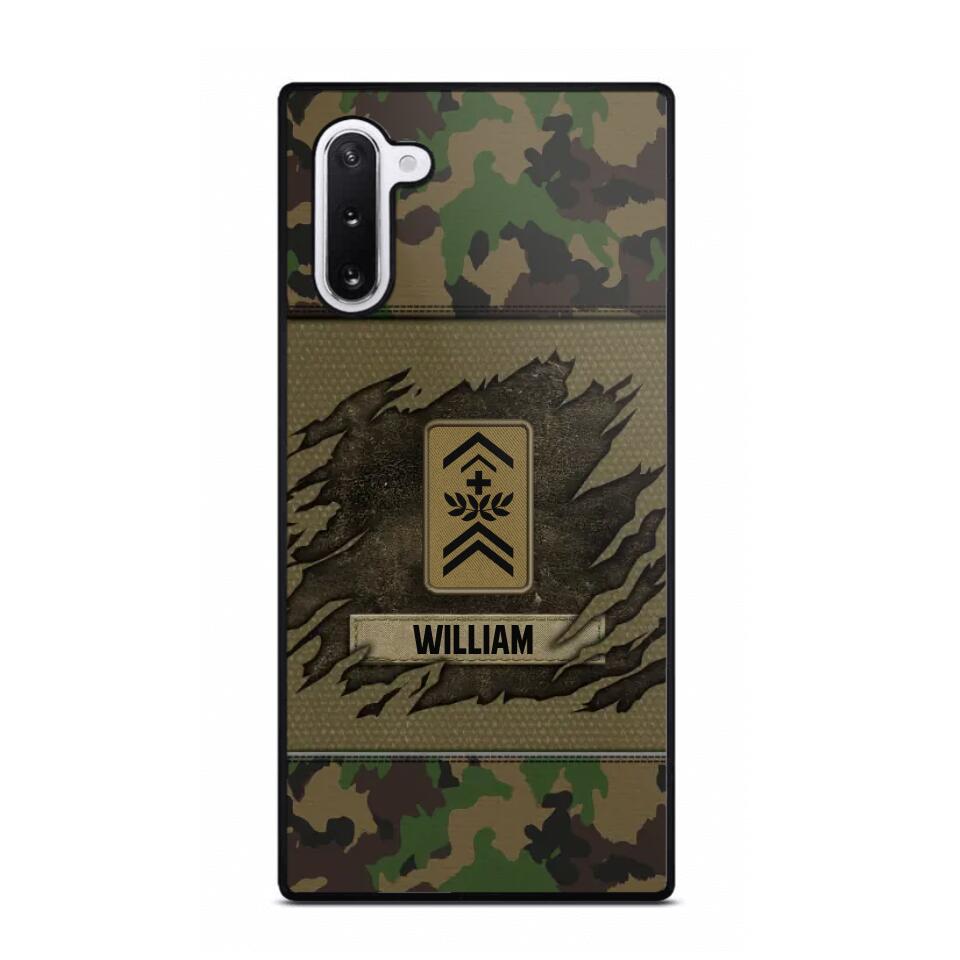 Personalized Swiss Veterans/Soldier Phone Case Printed 22OCT-HY11