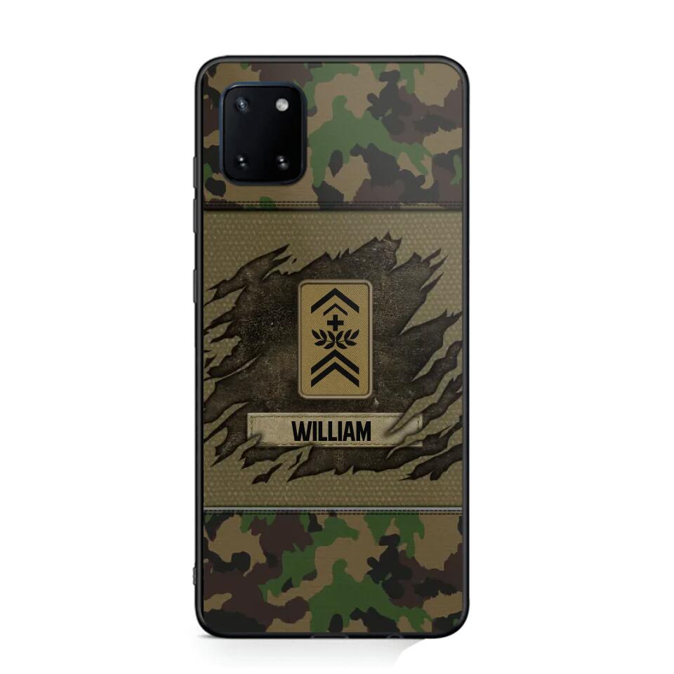 Personalized Swiss Veterans/Soldier Phone Case Printed 22OCT-HY11