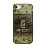 Personalized Australian Veterans/Soldier Phone Case Printed 22OCT-HY11