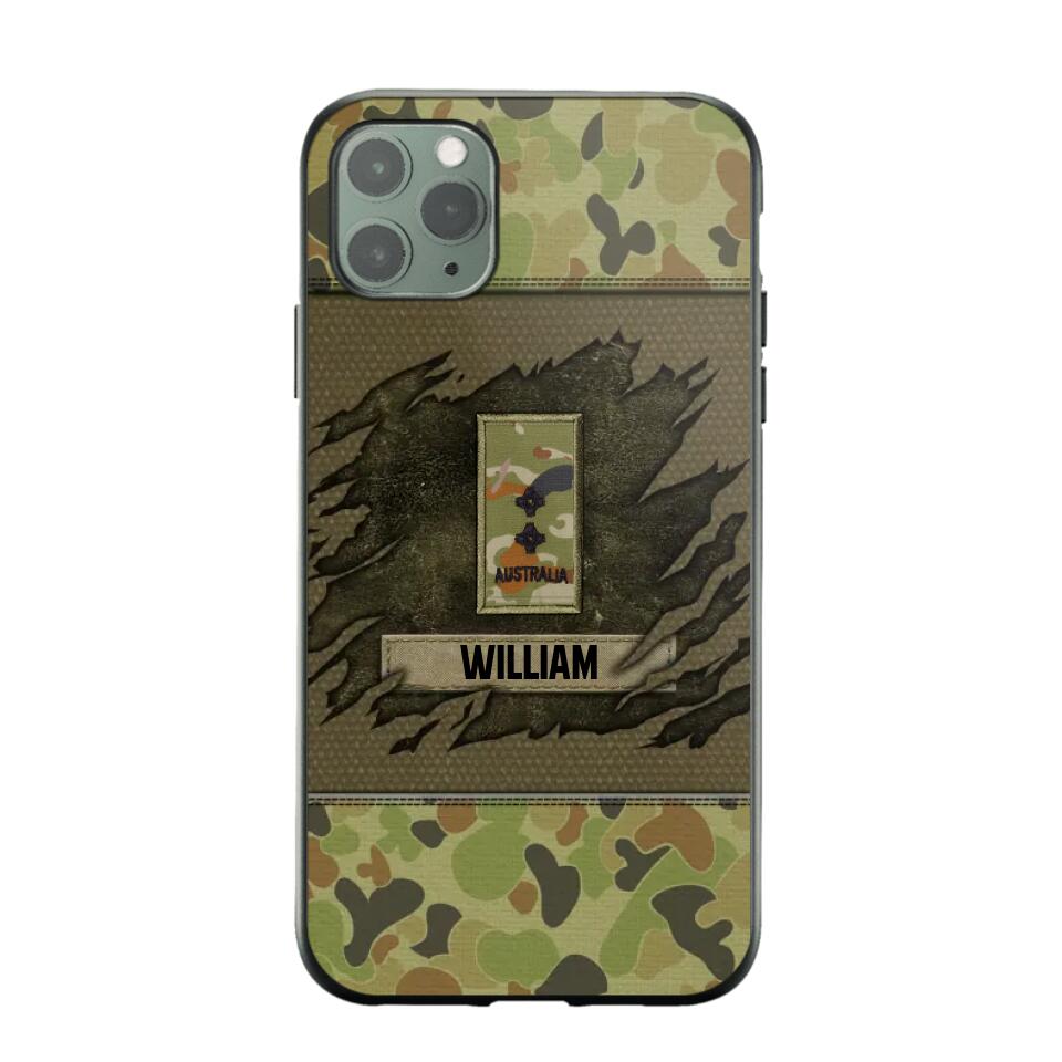 Personalized Australian Veterans/Soldier Phone Case Printed 22OCT-HY11