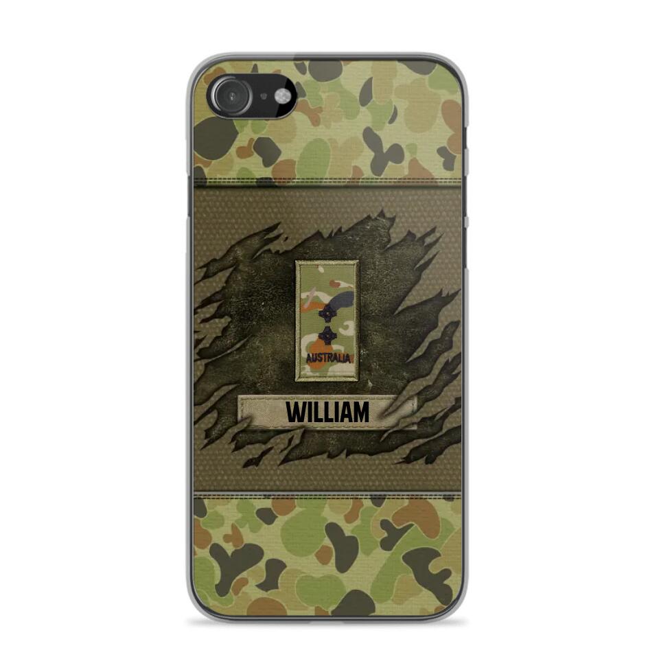 Personalized Australian Veterans/Soldier Phone Case Printed 22OCT-HY11