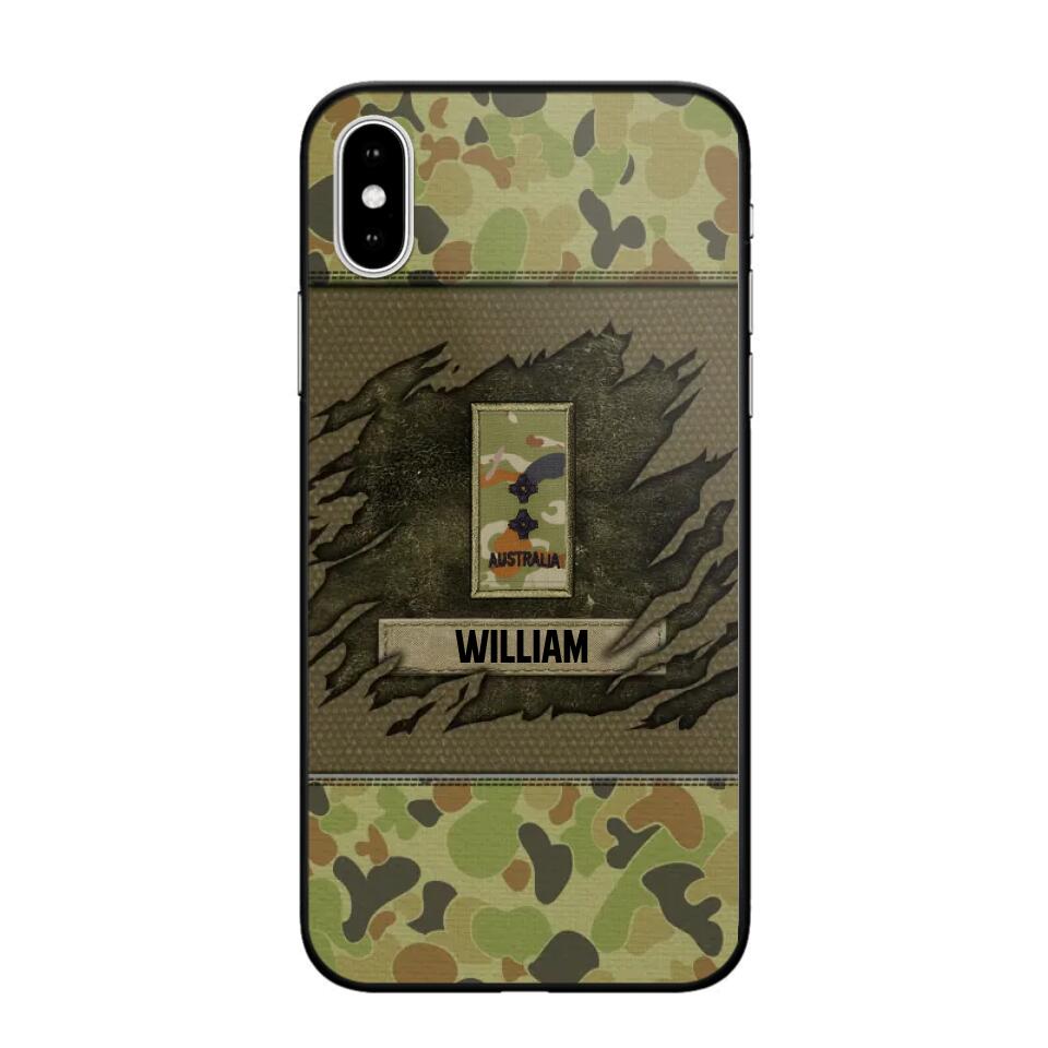 Personalized Australian Veterans/Soldier Phone Case Printed 22OCT-HY11