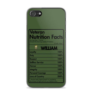 Personalized Canadian Veteran Nutrition Facts Phonecase 3D Printed QTDT1210