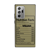 Personalized Italian Veteran Nutrition Facts Phonecase 3D Printed QTDT1210