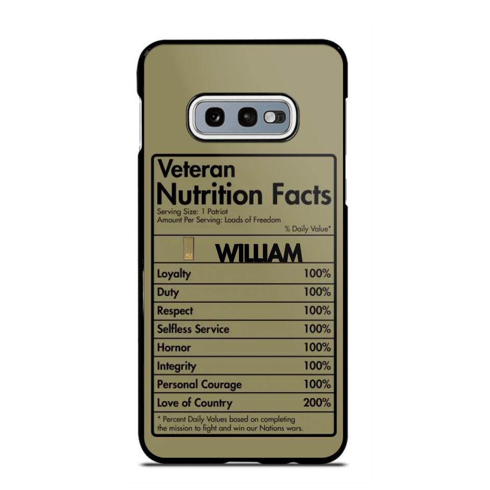 Personalized Italian Veteran Nutrition Facts Phonecase 3D Printed QTDT1210