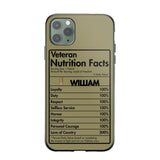 Personalized Italian Veteran Nutrition Facts Phonecase 3D Printed QTDT1210