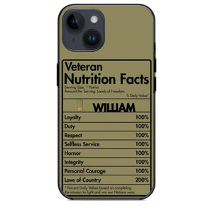 Personalized Italian Veteran Nutrition Facts Phonecase 3D Printed QTDT1210