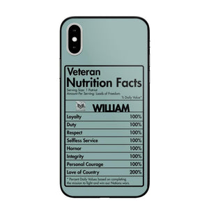 Personalized US Veteran Nutrition Facts Phonecase 3D Printed QTDT1210