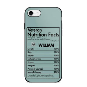 Personalized US Veteran Nutrition Facts Phonecase 3D Printed QTDT1210