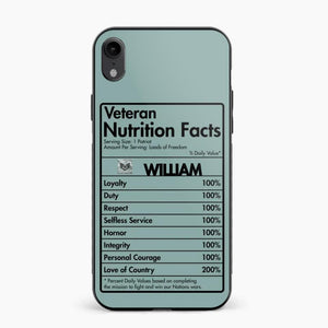 Personalized US Veteran Nutrition Facts Phonecase 3D Printed QTDT1210