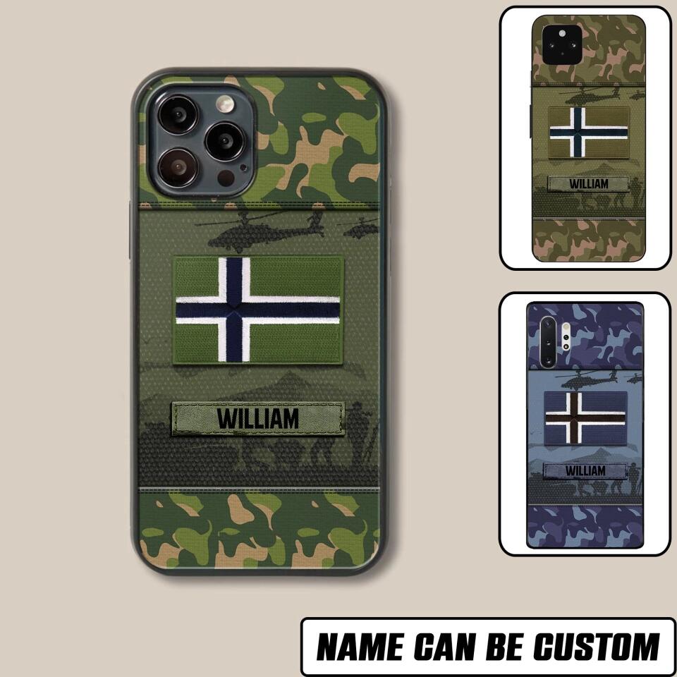 Personalized Norwegian Veterans/Soldier Camo Phone Case Printed 22OCT-HQ14