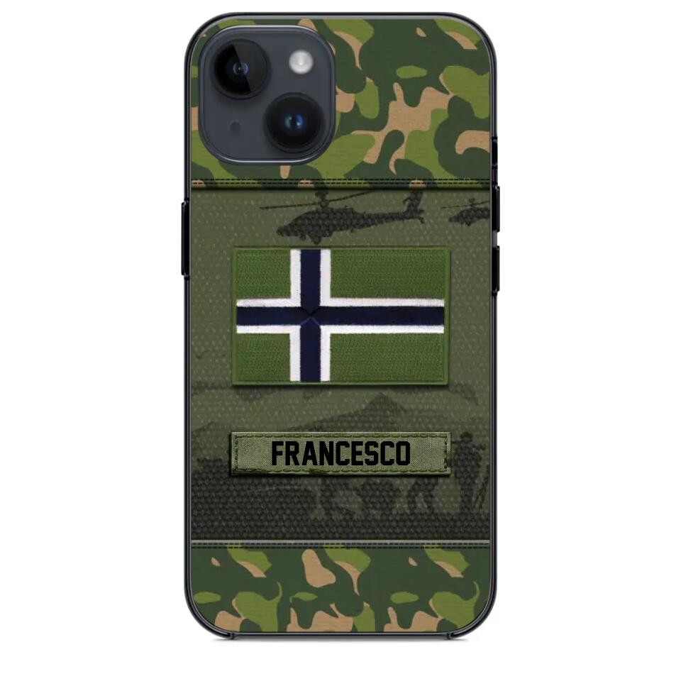 Personalized Norwegian Veterans/Soldier Camo Phone Case Printed 22OCT-HQ14