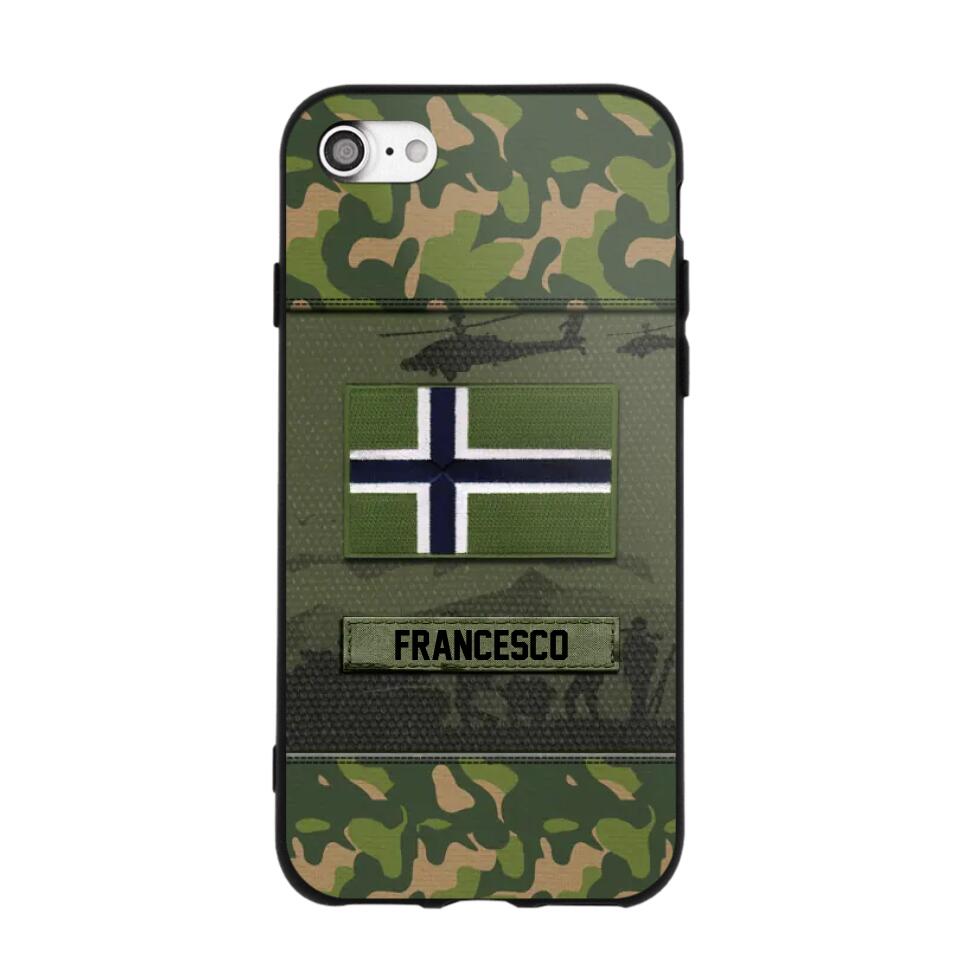 Personalized Norwegian Veterans/Soldier Camo Phone Case Printed 22OCT-HQ14